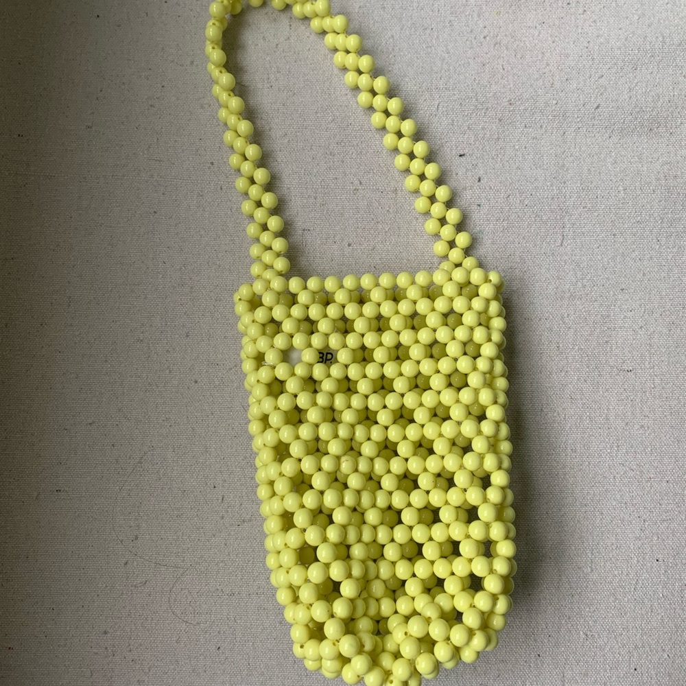Chartreuse Beaded Bag Purse